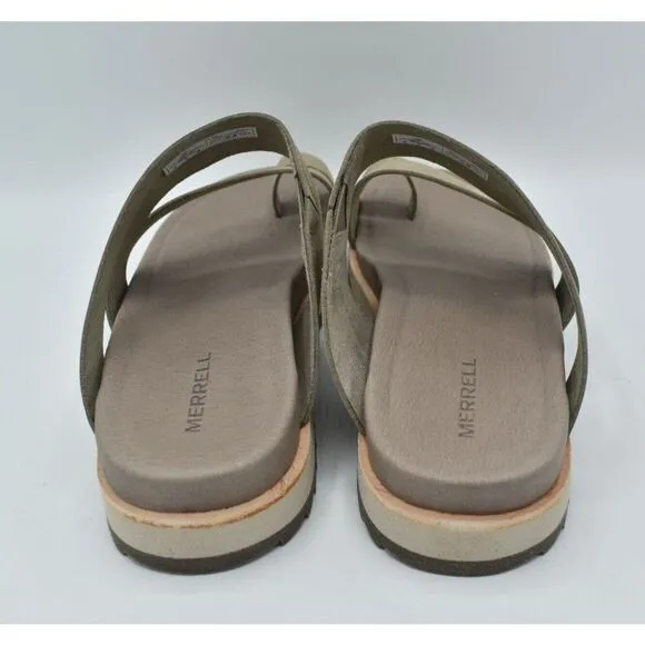 Merrell Womens Size 10 Juno Wrap Moon Soft Leather Comfort Slip on Sandals