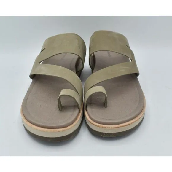 Merrell Womens Size 10 Juno Wrap Moon Soft Leather Comfort Slip on Sandals