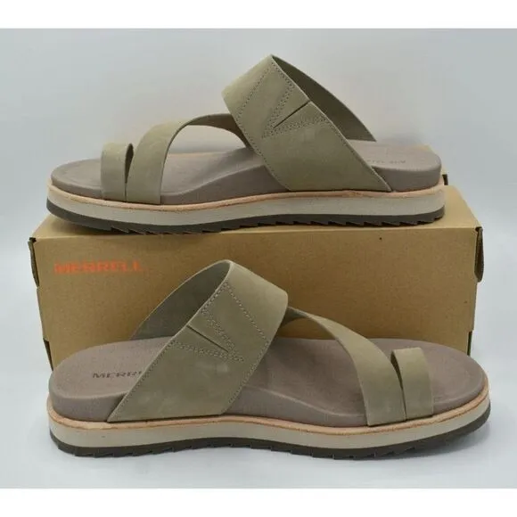Merrell Womens Size 10 Juno Wrap Moon Soft Leather Comfort Slip on Sandals