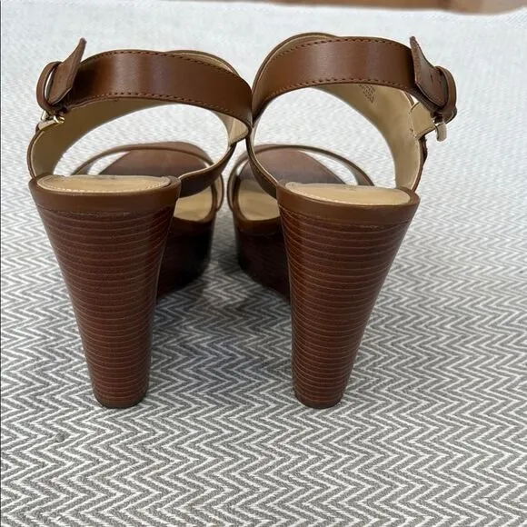 Michael Kors Brown Wedge Sandals Size 7