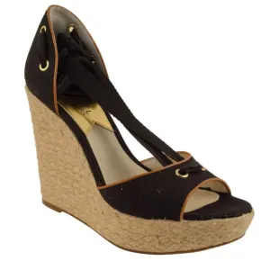 Michael Kors Lilah Wedge Canvas Espadrille Heels