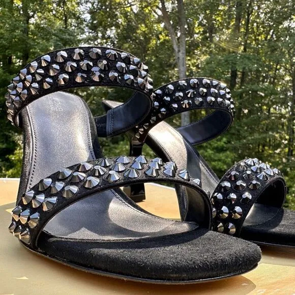 Michael Kors Clara Black Studded Heeled Sandals – Glamorous &amp; Chic