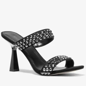 Michael Kors Clara Black Studded Heeled Sandals – Glamorous &amp; Chic