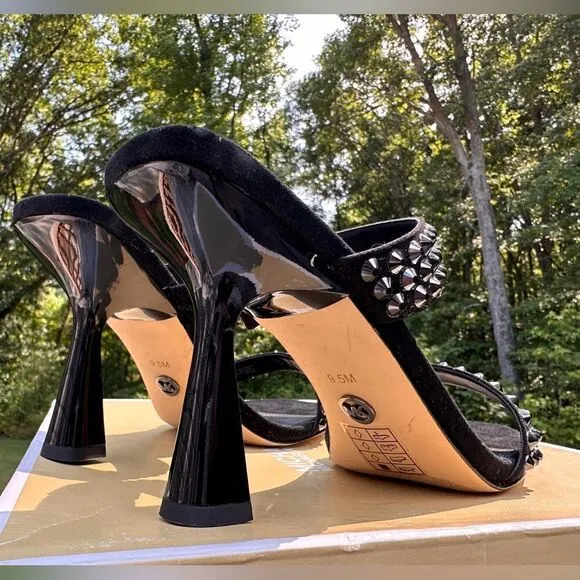 Michael Kors Clara Black Studded Heeled Sandals – Glamorous &amp; Chic