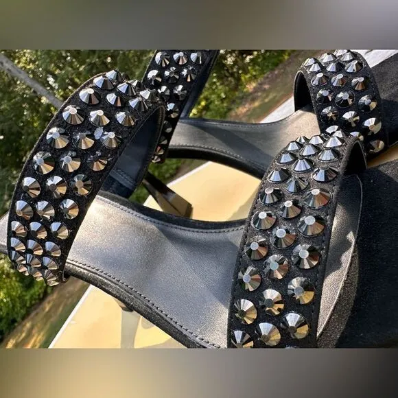 Michael Kors Clara Black Studded Heeled Sandals – Glamorous &amp; Chic