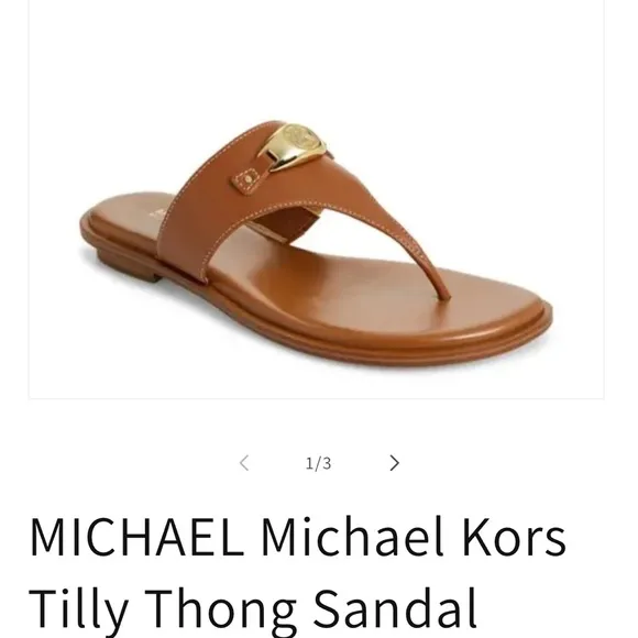 MICHAEL  KorsTilly Thong Sandal Color: Luggage$140 women size 7.5  NEW