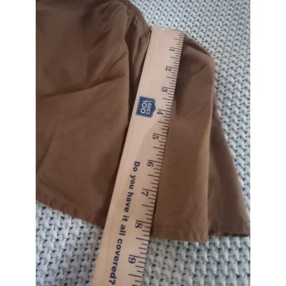 Millie Resort &amp; Travel Juliette Dress Midi Pockets Camel Brown Sz XS Casual