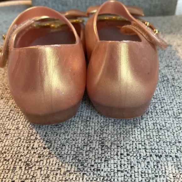 Mini Melissa Girls Crown Pattern Jelly Sandals