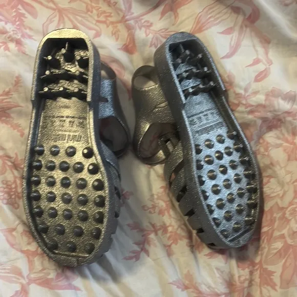 Mini Melissa Kids Silver Sandals
