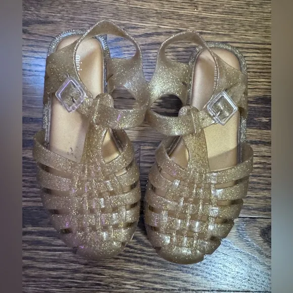Mini Melissa Possession glitter jelly sandals