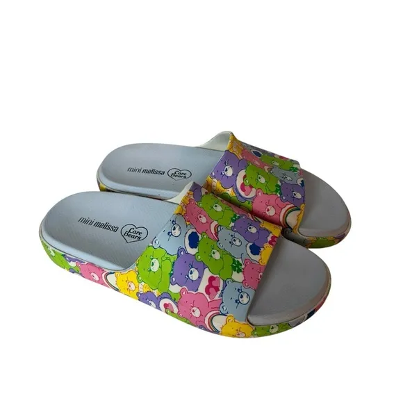 Mini Melissa X Care Bears Cloud Beach Slide Kids Girls US Size 4 Sandals
