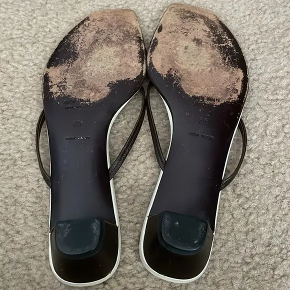 Miu Miu Strappy Slip On Sandals SZ:35 Made in Italy Dark Brown