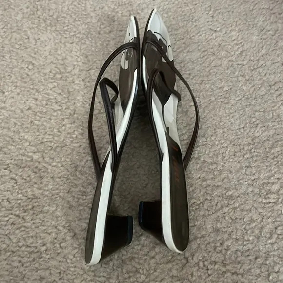 Miu Miu Strappy Slip On Sandals SZ:35 Made in Italy Dark Brown