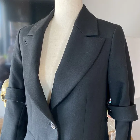 MM6 Maison Margiela Blazer  Removable Armband in Virgin Wool Blend