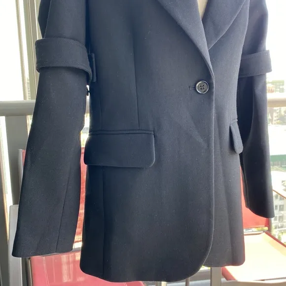 MM6 Maison Margiela Blazer  Removable Armband in Virgin Wool Blend