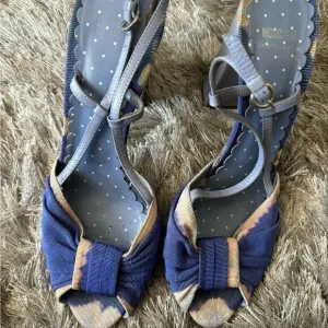 MOSCHINO tie dye dress shoe heels platform open toe sandals y2k designer fashion