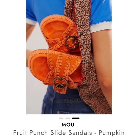 MOU Fruit Punch Slide Sandals Size 40 EU or 9.5 US NIB
