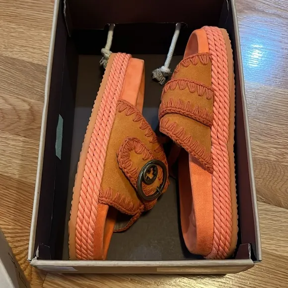 MOU Fruit Punch Slide Sandals Size 40 EU or 9.5 US NIB
