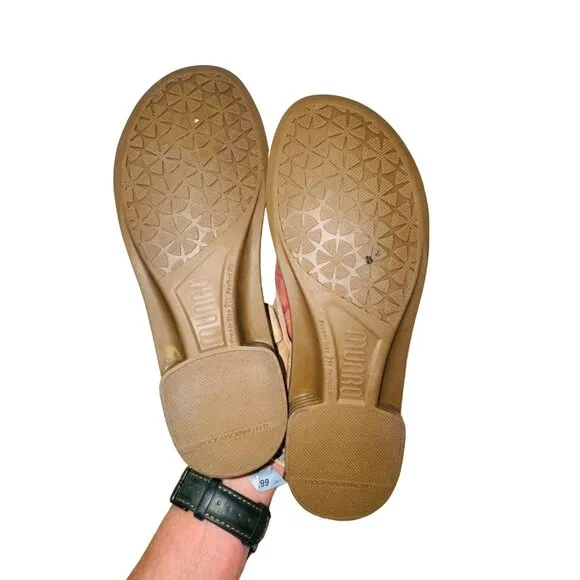 Munro Meghan Asymmetric Slingback Chestnut Leather Sandal 6.5 Orthopedic Shoe