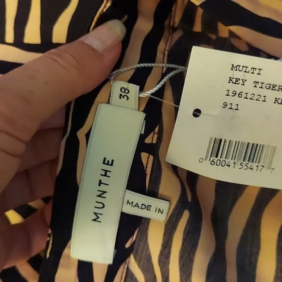 Munthe NWT Tiger 🐅 Print Asymmetrical Skirt