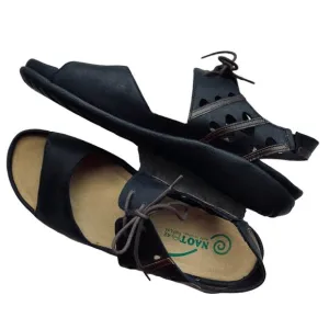 Naot Mangere Lace Up Cutouts &amp; Contrasting Leathers Lightweight Brown Sandals