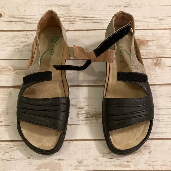 NAOT Papaki Black/Speck Beige NNM Polar Sandals 41/10-10.5