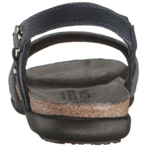 NAOT WOMEN'S SABRINA SANDAL VINTAGE SLATE LTHR/INK LTHR 10-10.5 M US