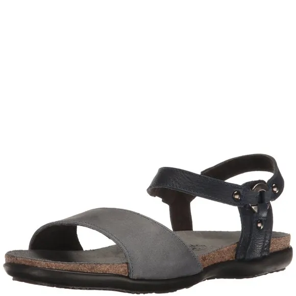 NAOT WOMEN'S SABRINA SANDAL VINTAGE SLATE LTHR/INK LTHR 10-10.5 M US