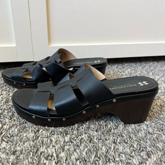 Naturalizer Women’s Black‎ Slide Sandals With Heel Size 8.5