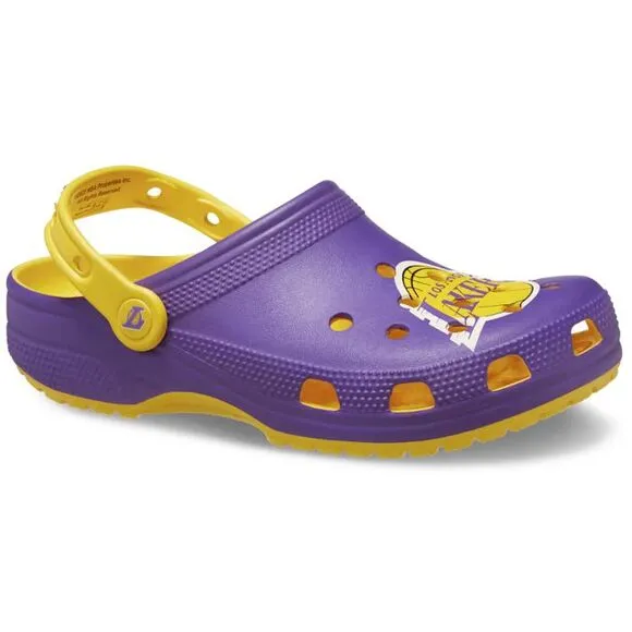 NBA Los Angeles Lakers Classic Clogs Men's Size‎ 10/ Women's Size 12 Crocs