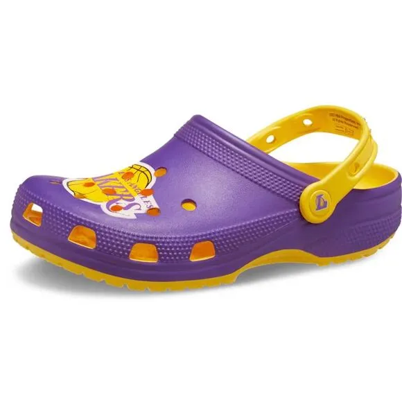 NBA Los Angeles Lakers Classic Clogs Men's Size‎ 10/ Women's Size 12 Crocs