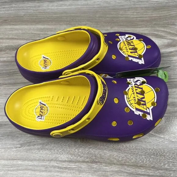 NBA Los Angeles Lakers Classic Clogs Men's Size‎ 10/ Women's Size 12 Crocs