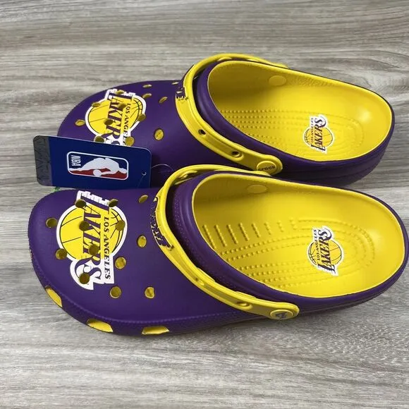NBA Los Angeles Lakers Classic Clogs Men's Size‎ 10/ Women's Size 12 Crocs