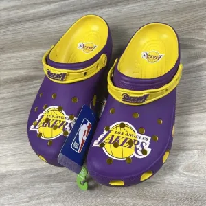 NBA Los Angeles Lakers Classic Clogs Men's Size‎ 10/ Women's Size 12 Crocs