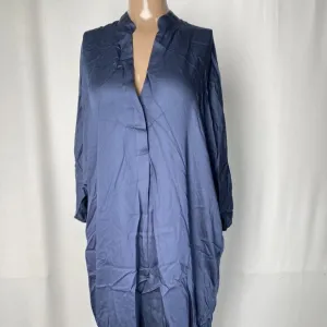 Neu Nomads Women's Kerala Shirt Dress Navy Blue Size XL Knee Length V-Neck - NWT