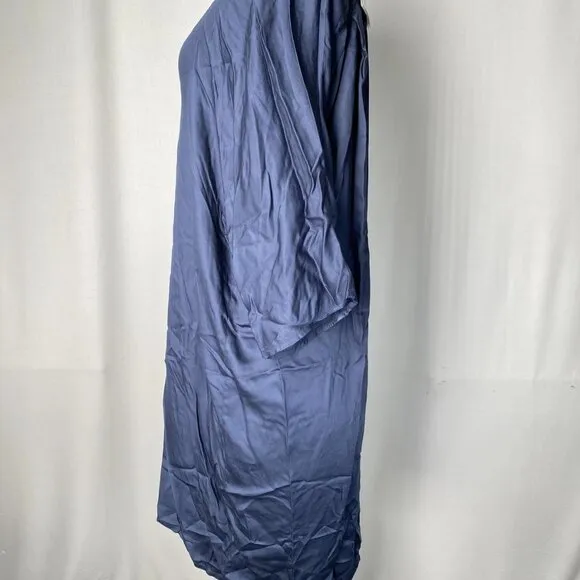 Neu Nomads Women's Kerala Shirt Dress Navy Blue Size XL Knee Length V-Neck - NWT