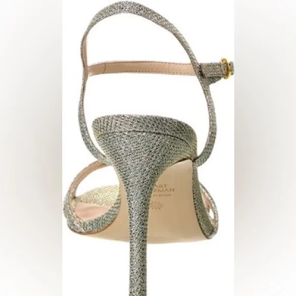 Never Worn Stuart Weitzman Starla Glitter Sandals 80 mm, size 7