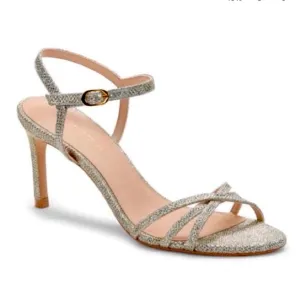 Never Worn Stuart Weitzman Starla Glitter Sandals 80 mm, size 7