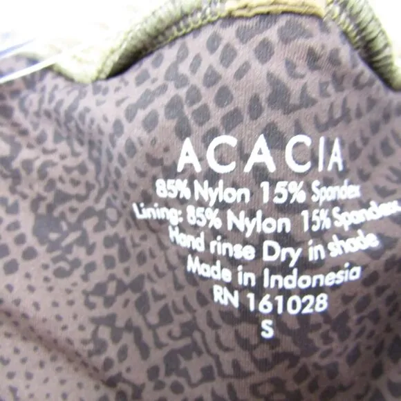 NEW ACACIA Womens Alma Piped Double Ribbed Tennis Dress Size S Bear Green