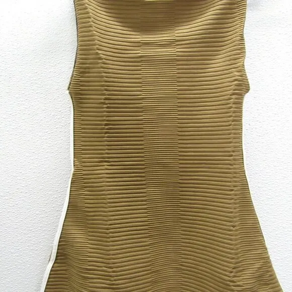 NEW ACACIA Womens Alma Piped Double Ribbed Tennis Dress Size S Bear Green