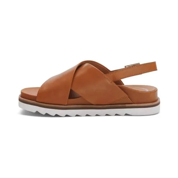 NEW AETREX thea back strap cork flat sandal in ginger