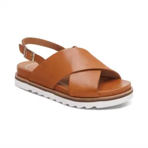 NEW AETREX thea back strap cork flat sandal in ginger