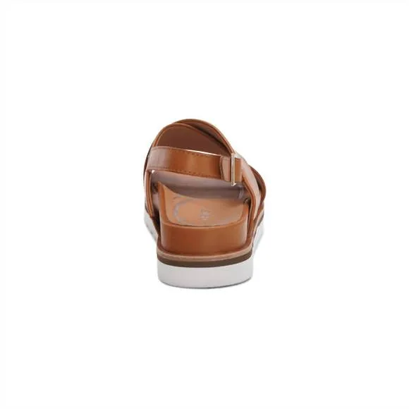 NEW AETREX thea back strap cork flat sandal in ginger