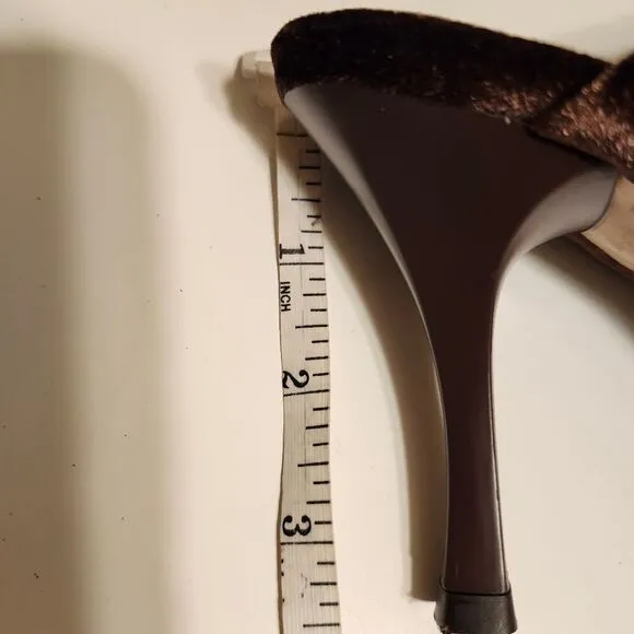New Alohas for Anthropologie Brown Velvet Puffy Strap Mules Sz.10/40 Ret.$180
