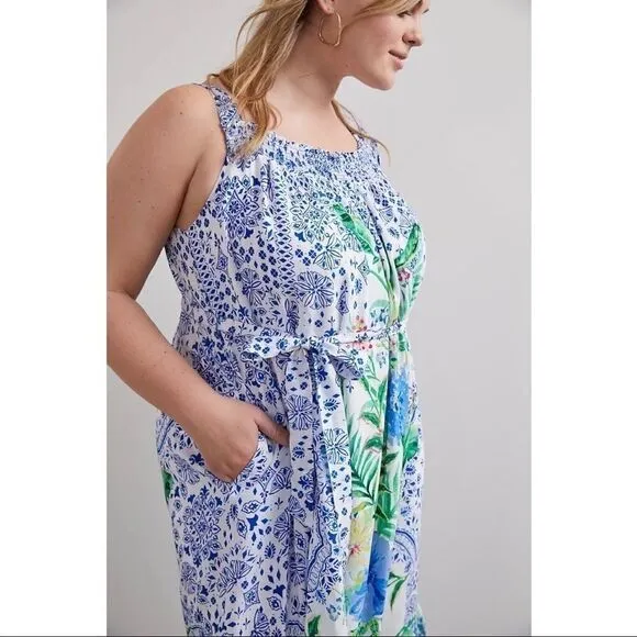 NEW Anthropologie Maeve Bouquet Flounced Maxi Dress X-Small &amp; Small &amp; Medium