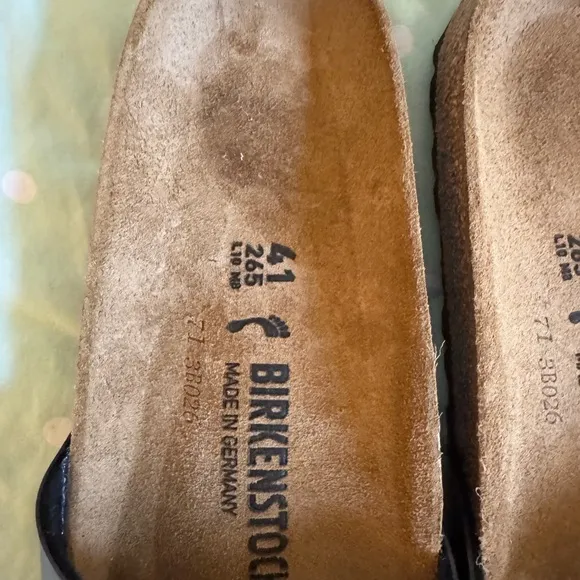 NEW Birkenstock Madrid Metallic Black Sandals Womens Size US 10/ EU41