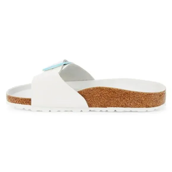 NEW Birkenstock Size 38 (US 7) Madrid Narrow Fit Leather Sandals - White