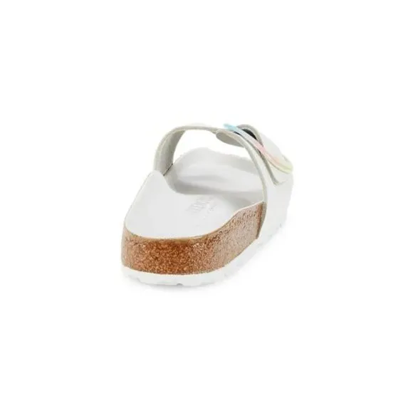 NEW Birkenstock Size 38 (US 7) Madrid Narrow Fit Leather Sandals - White