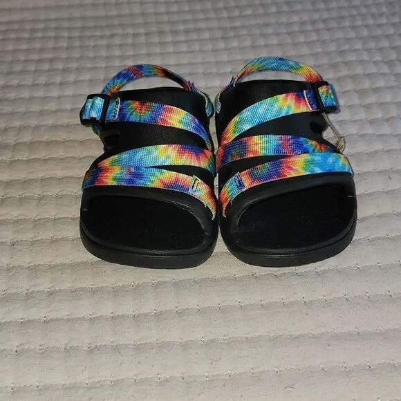 New Chaco Chillos Tie Dye Adjustable Strap Performance Sport Sandals Size Kids 2