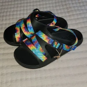 New Chaco Chillos Tie Dye Adjustable Strap Performance Sport Sandals Size Kids 2
